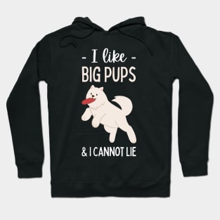 Funny pun, dog puns, dog lovers, quote, I Like Big Pups and I Cannot Lie Funny Hoodie